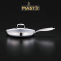 Mastir Stainless Steel Frypan with Lid – Hybrid Honeycomb Nonstick, PFOA-Free & EU Approved – Healthy Cooking Pan, Stay-Cool Handle, Induction & Oven Safe – 24/26/28 cm